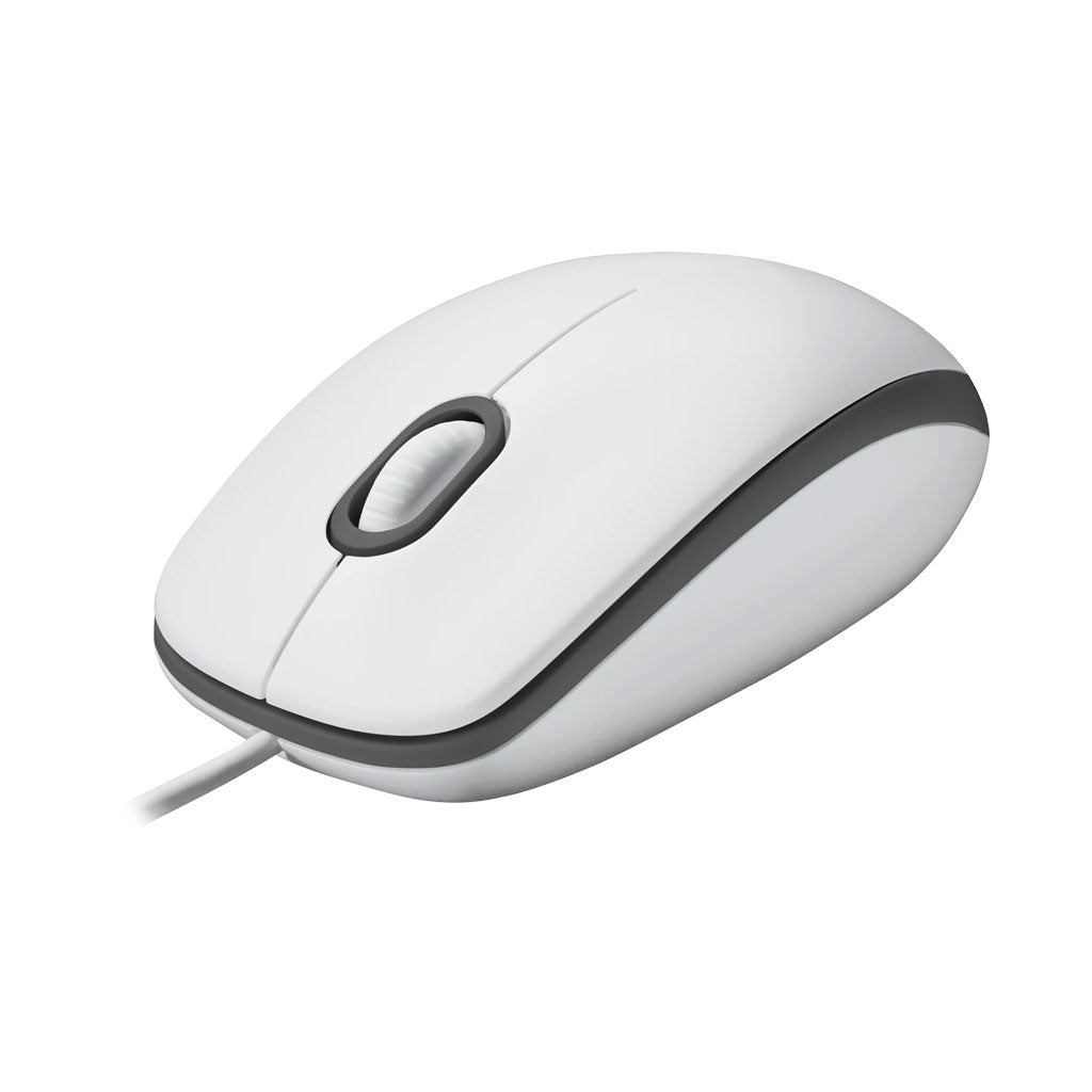 Logitech M100 langallinen USB hiiri, valkoinen