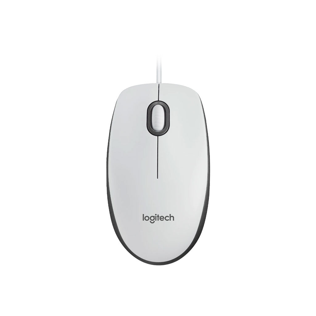 Logitech M100 langallinen USB hiiri, valkoinen