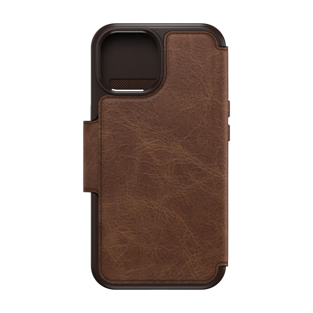 Otterbox Strada MagSafe iPhone 15 lompakkokotelo - ruskea