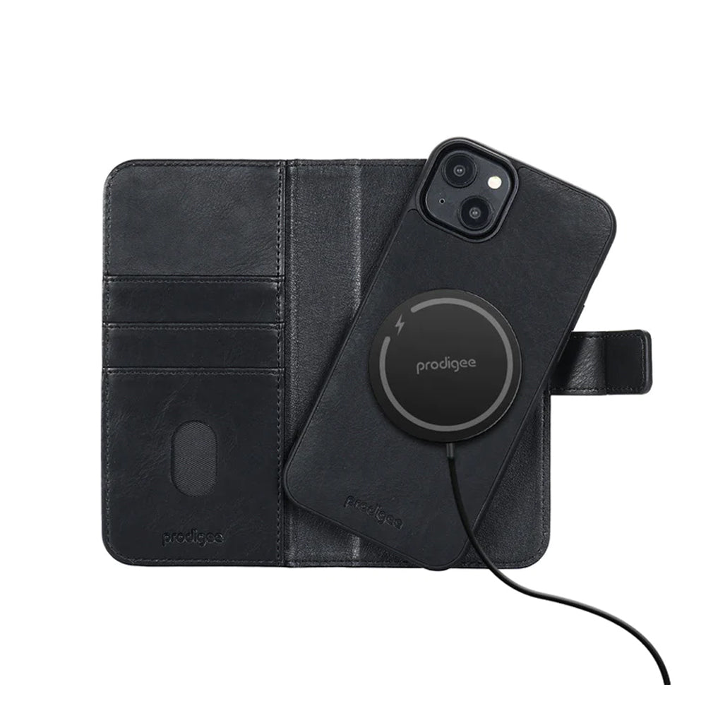 Prodigee irroitettava lompakko- ja suojakuori MagSafella iPhone 15 - musta