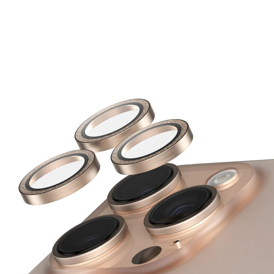 PanzerGlass SAFE Glitter Gold linssisuojat iPhone 16 Pro | 16 Pro Max