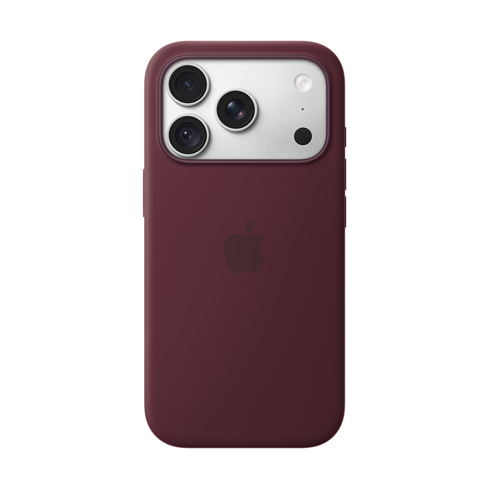 iPhone 18 Pro Maxin MagSafe-silikonikuori - viininpunainen