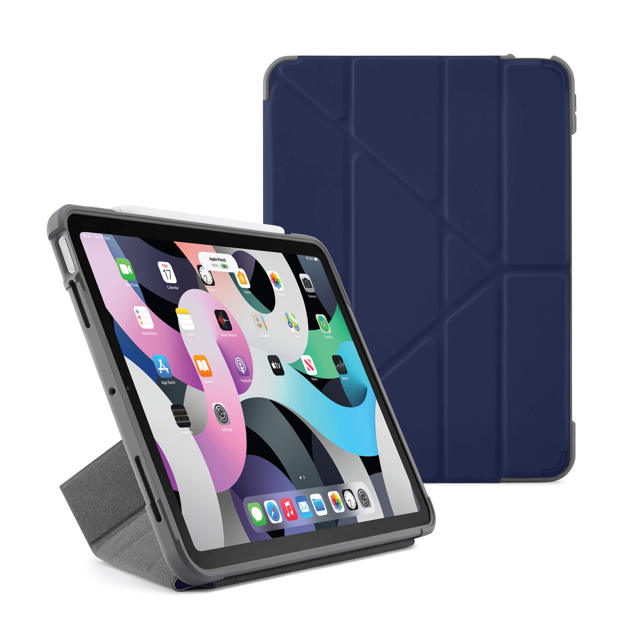 Pipetto Origami iPad Air 10.9" suojus - sininen (Navy)