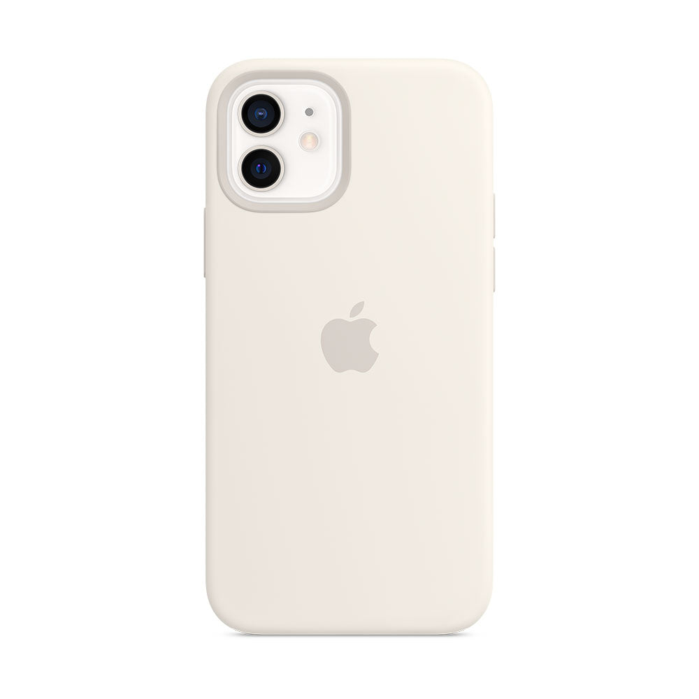 iPhone 12:n | 12 Pron silikonikuori MagSafella - valkoinen