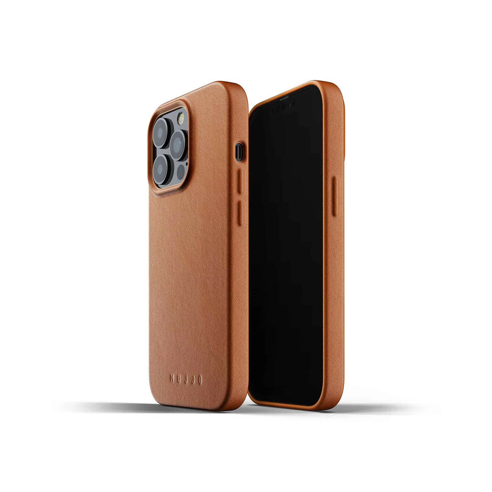 Mujjo Leather Case, nahkainen kuori iPhone 13 Pro Max, ruskea