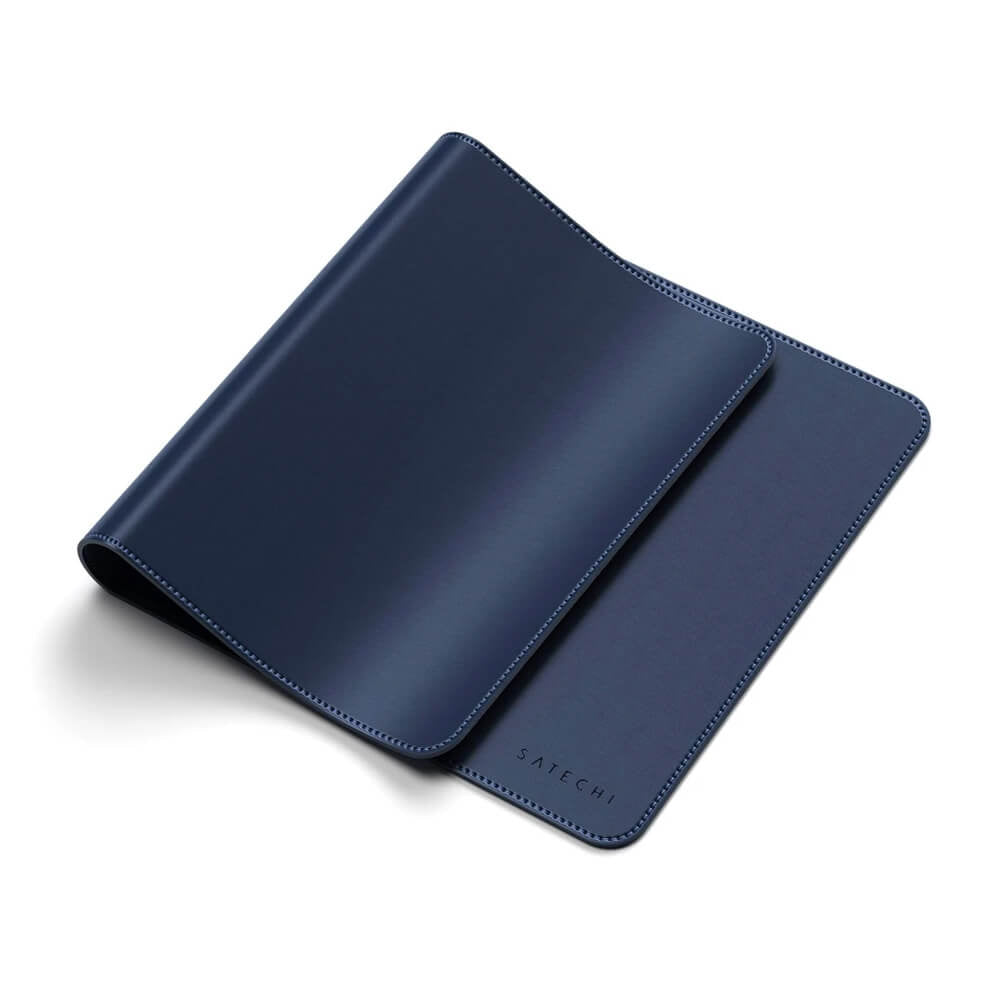 Satechi Eco Leather Deskmate - tekonahkainen iso hiirimatto, sininen