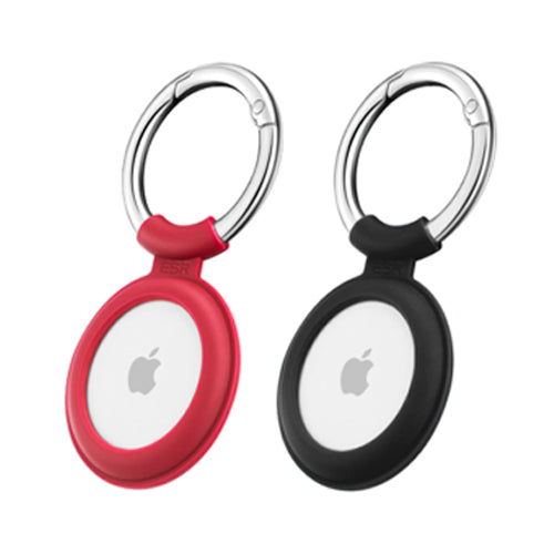 Sdesign Silikoni AirTag avaimenperä 2kpl - punainen / musta