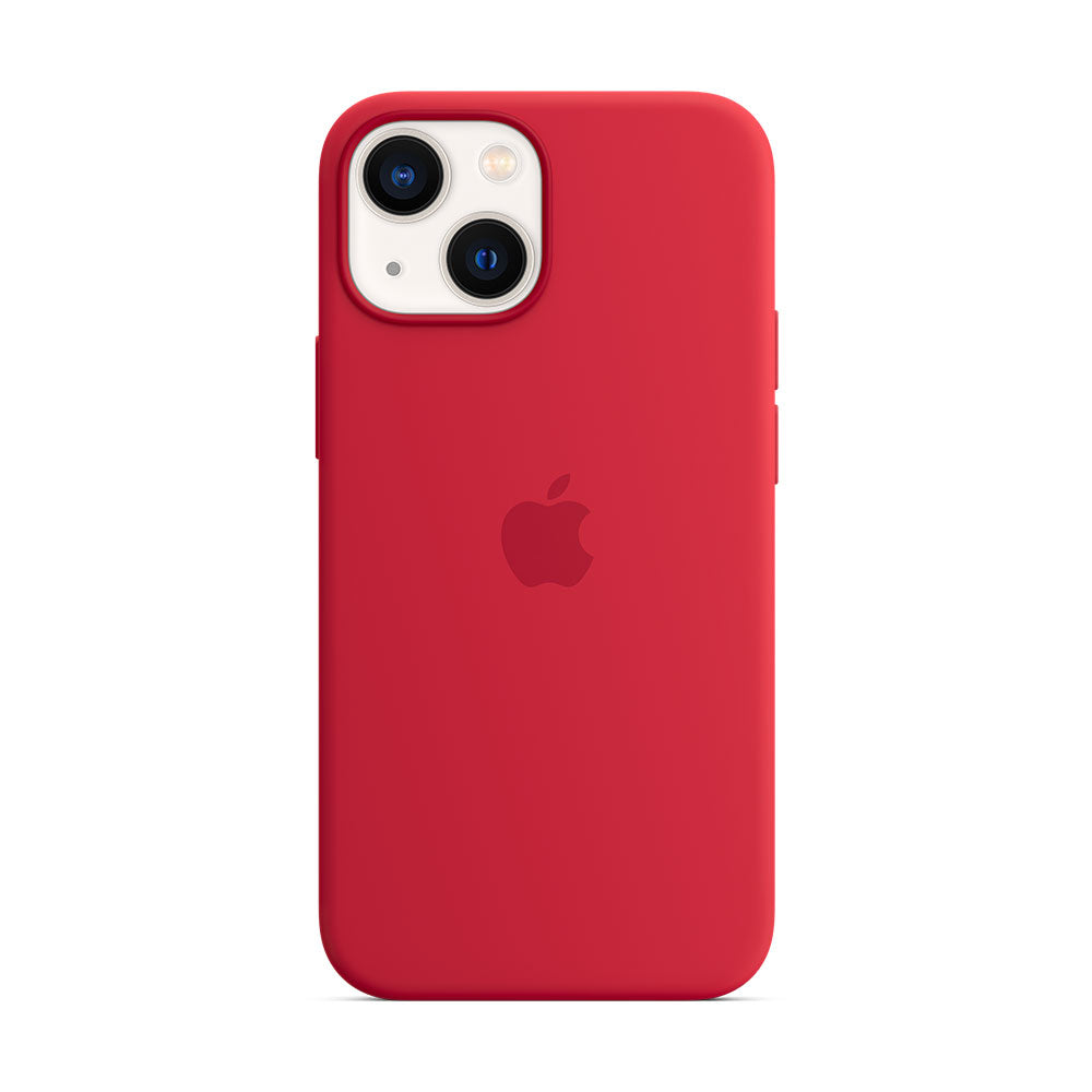 iPhone 13 minin silikonikuori MagSafella - punainen